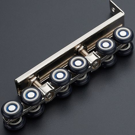 2er-Set Haushalts-Rollenaufhänger mit 12 Rollen, geräuscharm, für Schiebetüren, Tore, Türen und Schränke (1/5)