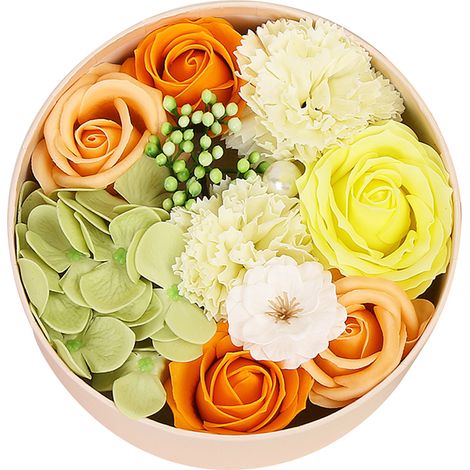 Künstliche Duftrose in Geschenkbox mit Karte (rote Rose) (1/5)