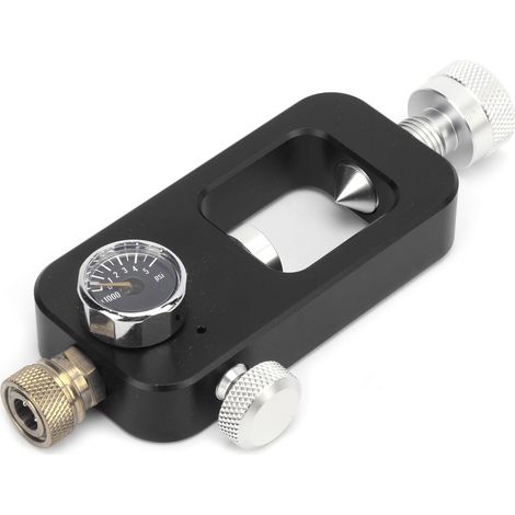 Bouteille de plongée DIDEEP adaptateur grande bouteille vers petite bouteille 8mm manomètre 0.5L 1L noir (1/5)