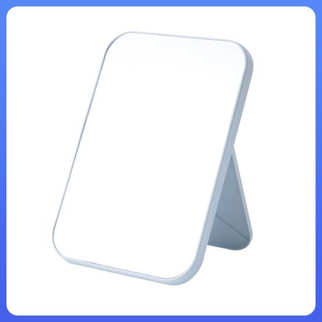 Miroir de Maquillage, Miroir de courtoisie Portable de 20,3 cm avec vanité réglable, pour Coiffeuse, Maquillage, Salon de Coiffure, Voyage, Blanc (1/4)