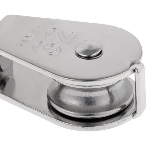 AIDUCHO Schwerlast-Seilrollenblock mit Einzelscheibe und Drehgelenk, Edelstahl, max. Belastung 35–1000 kg – M32, 2 Stück (1/3)