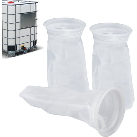 Filtro de nailon IBC, 3 piezas, filtro para tanque de 1000 l, filtro para tapa de IBC de agua de lluvia, filtro de nailon lavable, accesorios para tanque IBC