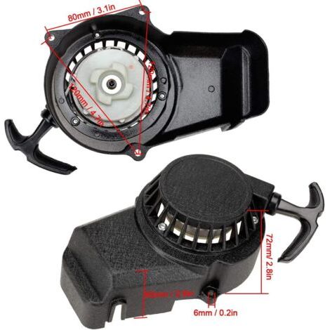 Démarreurs à rappel pour moteurs deux temps de 43 et 49 cm3 – en alliage d'aluminium – résistants à la rupture – compatibles avec les modèles Pocket Coolster, SSR SX50 et SYX 50 cm3. (1/3)