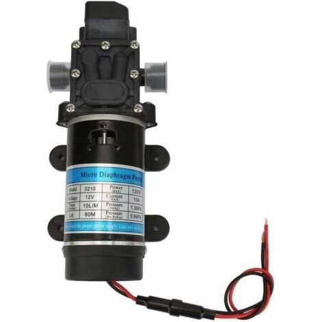 Pompe à diaphragme 12V/24V 80W – Pompe auto-amorçante – Débit 10L/m – Course max 80m – Protection contre surintensité (1/5)