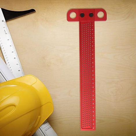 (Size: T-260) Square T-Type Ruler Aluminum Alloy Scriber Woodworking Marking Measuring Tool
