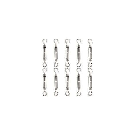 tendeur 10 pcs fil de tendeur 304 crochet et oeil réglable M4 acier inoxydable Set Heavy Duty (1/5)