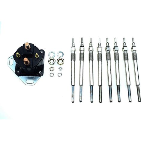 Kit de 8 bougies de préchauffage et relais solénoïde pour Ford F-250, 350 Super Duty, E-350 Club Wagon (1/5)