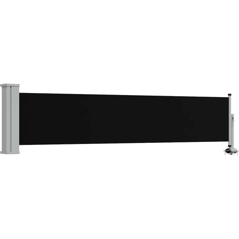Toldo lateral retráctil de jardín negro 60x300 cm vidaXL