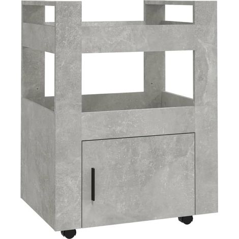 Maison Exclusive - Carrito de cocina madera contrachapada gris ho