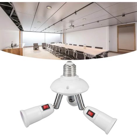 Adaptateur de douille 3 en 1 E27/E26 avec interrupteur (1/5)