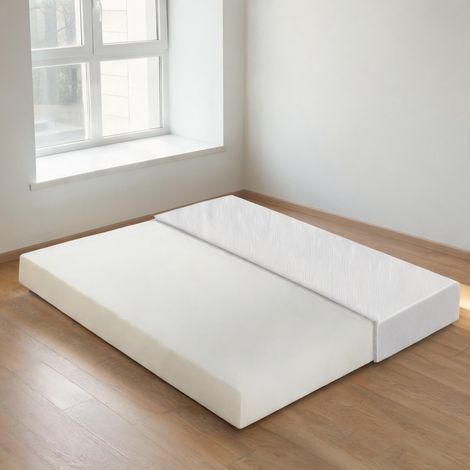 Matelas coloris blanc en foam 200 x 90 x 16 cm (1/5)