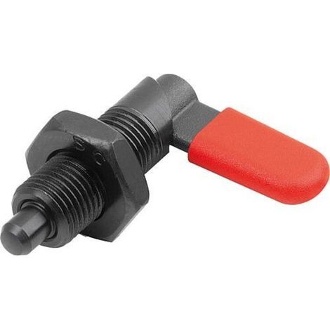 KIPP Sperrriegel M16x1,5 Ø6mm Stahl brüniert Form D mit Gewindehülse (1/3)