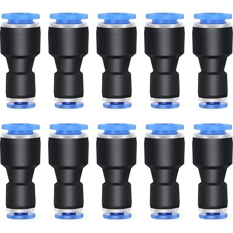 15 Raccord Réduction Pneumatique Bleu 6mm vers 4mm (1/4)