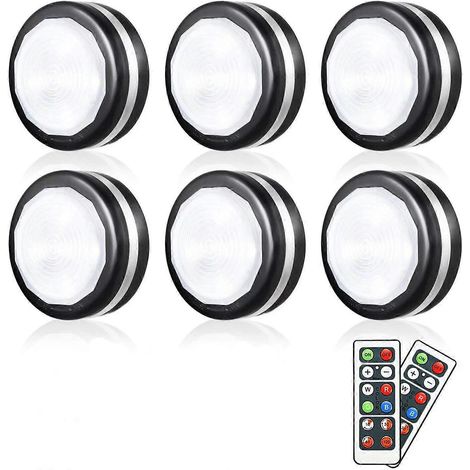 Ensemble d'éclairage pour armoires 6 pièces RGB, éclairage LED sous armoire, sans fil, tactile et télécommande, couleur variable, éclairage pour armoire, étagère à boissons (1/5)