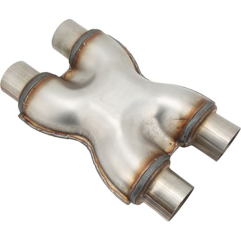 Embout d'échappement auto 4 voies, sortie double, 2 tuyaux en acier inoxydable, silencieux de voiture, 51mm/2 pouces (1/5)