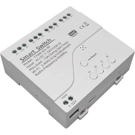HOXILEELEORelais WiFi à contact sec USB 5V AC/DC 7-32V, module sans fil Tuya Smart Life, compatible Alexa et Google Home (1/3)