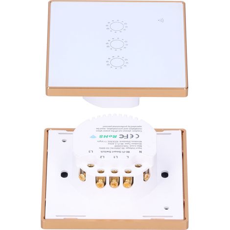 Intelligenter WLAN-Fernbedienungsschalter mit Touch-Steuerung, 2200 W Leistung, UK-Stecker, 95–240 V AC (1/5)