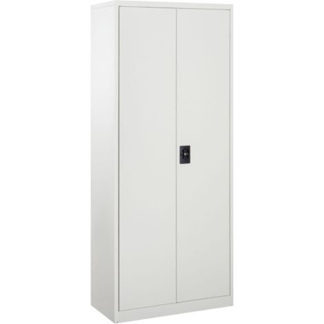 Stylish Tall Lockable Filing Cabinet with 2 Doors and 4 Adjustable Shelves for Office or Home Storage-80x40x184cm