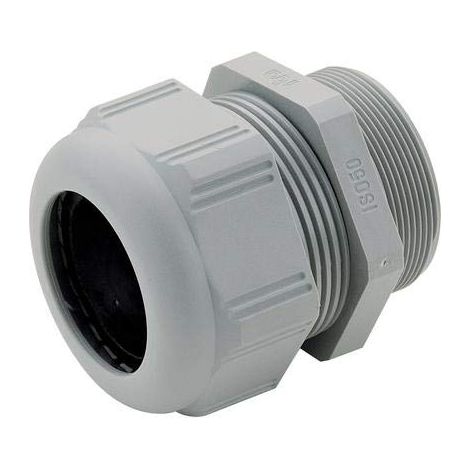 Pressacavo PSP in poliammide a serraggio meccanico con chiusura antivibrazione, completo di guarnizione interna Colore grigio RAL7001 Filetto M20 Diametro cavi (min/max) 6-12mm