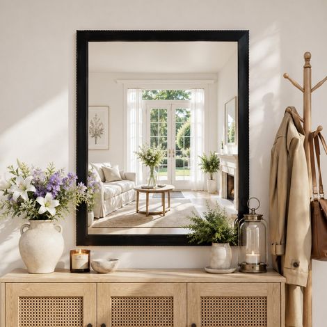 Miroir mural avec cadre rectangulaire en bois, 61 x 81 cm (1/5)