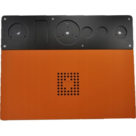 Base met谩lica con alfombrilla de silicona para microscopio TE-710 de 430x336 mm.