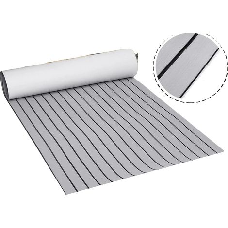 Tappetino per pavimento di barca, superficie antiscivolo, facile installazione, 3000x900x6mm (1/5)