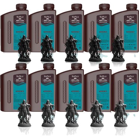 Resina per stampanti 3D, elevata resistenza, polimerizzazione UV, 5BK 5DG (1/2)
