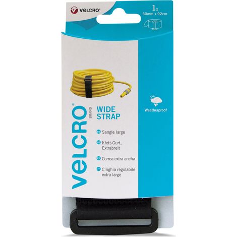 Velcro VEL-EC60329 - Cinghia da trasporto regolabile, 50 mm x 92 cm, colore: Nero (1/4)