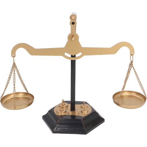 Balance en métal style vintage, décoration anti-stress, objet de décoration artisanal pour la maison, balance de la justice antique (1/5)