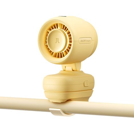 Mini ventilador para cochecito con clip metálico de 5000 mAh - Amarillo (1/3)