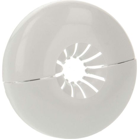 tecuro Universal Scharnierrosette für Rohr Ø 10 mm bis Ø 16 mm, weiß, Kunststoff