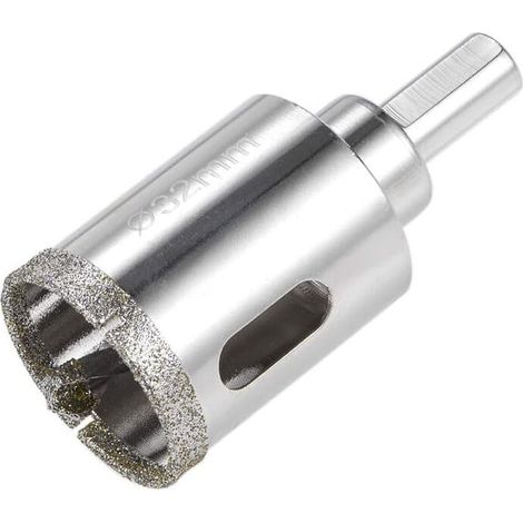 Trépan diamanté Scie à trous pour verre Trépan à guidage central pour porcelaine vitrifiée 32mm - RWForet à matériaux délicats pour perceuse (1/5)