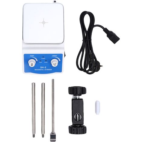 Agitateur magnétique 2000 ml 300 à 2600 r/min plaque chauffante à température constante avec barre d'agitation pour la recherche sur les expériences alimentaires prise ue 100-240 V (1/5)