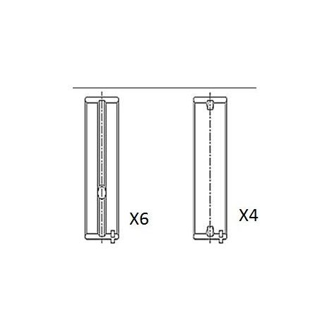 Coussinet de paliers de vilebrequin FAI AutoParts BM1044-STD VW 026 105 561 B