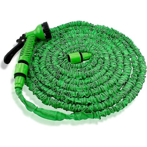 Tuyau d'arrosage extensible, flexible et plus solide, tuyau d'arrosage de luxe avec buse de pulvérisation 15,2 m (1/5)