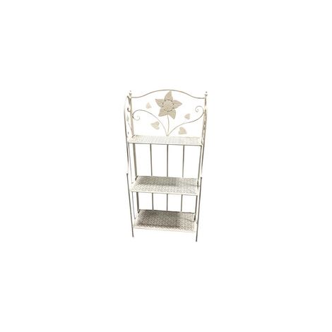 C SCAFFALE 3 RIPIANI 60X28X127CM BIANCO ANT EPOQUE 2 PZ