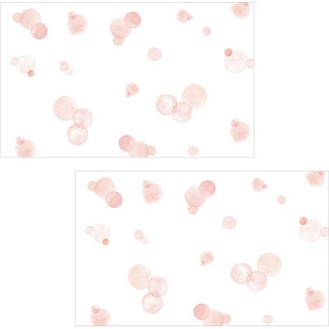 Sticker mural à pois roses aquarelle petit autocollant pour (1/5)