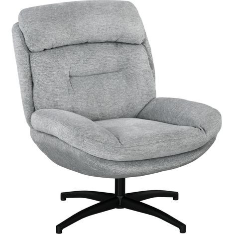 Drehbarer Sessel aus grauem, wasserabweisendem Chenille MODENUIT (1/5)