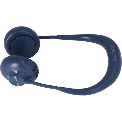 Mini-Nackenventilator, geräuschlos und ohne Rotorblätter, 3 Geschwindigkeitsstufen, USB-aufladbar, 1800 mAh Akku, blau. (1/5)