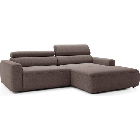 Selsey Fando - Ecksofa mit Schlaffunktion, L-Form, Flechtstoff Hellbraun, 252 cm - rechts (1/5)