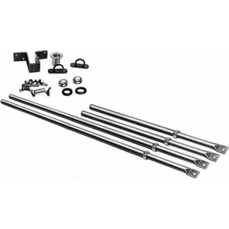 Clé à levier à verrouillage basculant LLC101 – Accessoire de fixation pour crémone – 2 barres réglables 88/155 cm et 78/125 cm – Potent