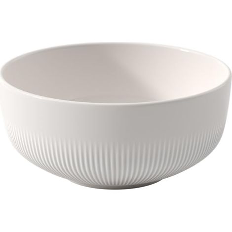 Bol en porcelaine, bol fabriqué en Allemagne, compatible lave-vaisselle et micro-ondes, empilable, blanc (1/5)