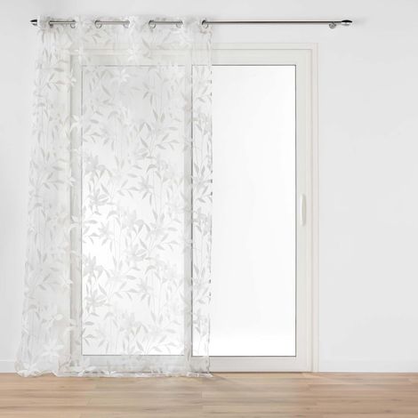 Voilage a oeillets 140 x 240 cm voile dévoré métallisé Dolia (1/5)