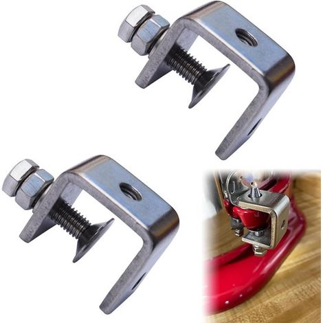 Abrazaderas en C de acero, abrazaderas de tornillo, abrazaderas portátiles para carpintería - 2 piezas (1/5)