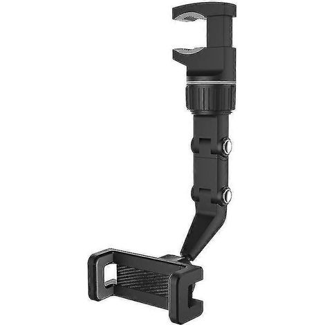 Support de téléphone pour rétroviseur de voiture, compatible avec les téléphones de 40 à 61 pouces, avec GPS intégré et support réglable – Gris (1/5)