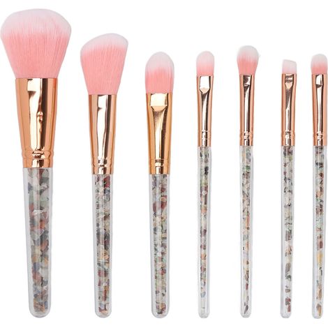 7PCS Kit de Pinceaux Maquillage Fond de Teint Poudre Correcteurs Fards à Paupières Brosse Douce Manche Élégant Outil Cosmétique (1/5)