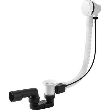 Badewannen-Überlauf mit Automatikablauf CLASSIC I 57 cm, weiß matt