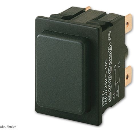 MARQUARDT Druckschalter, 01663.0101, tastend, 2 x Ein/(Ein), 250 V/AC, 12 A, Flachstecker 4,8 mm