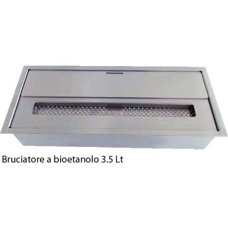 Bruciatore a Bioetanolo Acciaio 3.5 Litri Inserto per Camino Etanolo 4kw Stufa