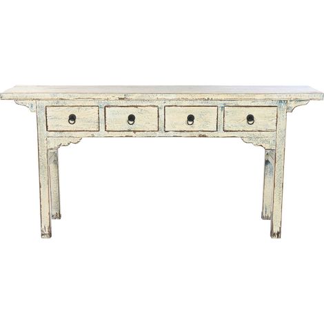 Consola Olmo Macizo 178X38X85 4 Caj Lacado Bicolor (1/5)